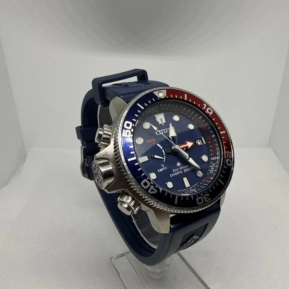 Citizen Eco-Drive Promaster Marine Men's Watch Blue Dial Pepsi Bezel Diver - Picture 7 of 11
